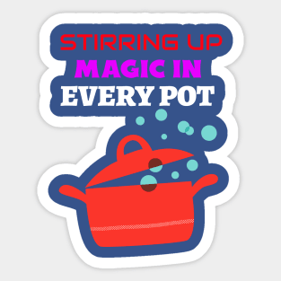 Food blogger stir magic Sticker